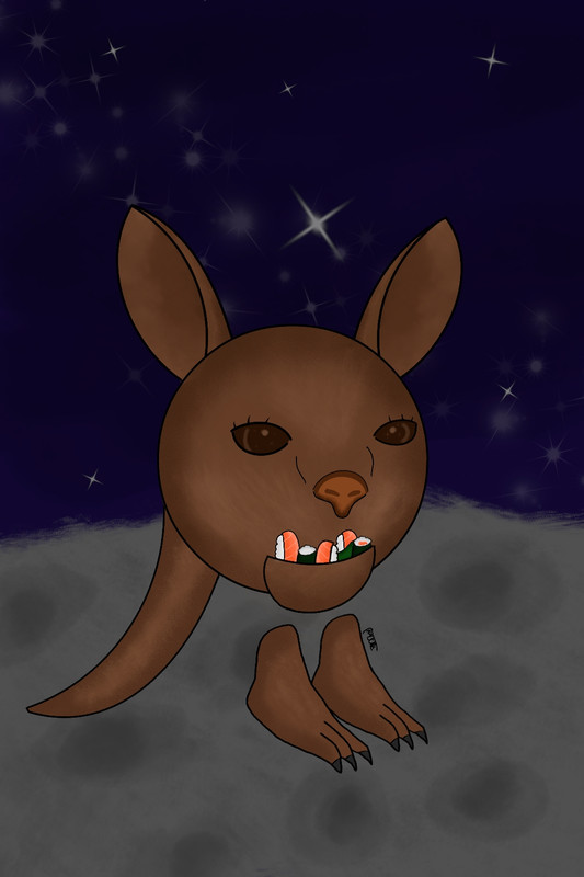 Dessine 3 Emoji Kangourou Sushi Lune