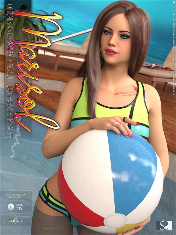 Marisol for Dream Bathing Suit for Genesis 8 Females