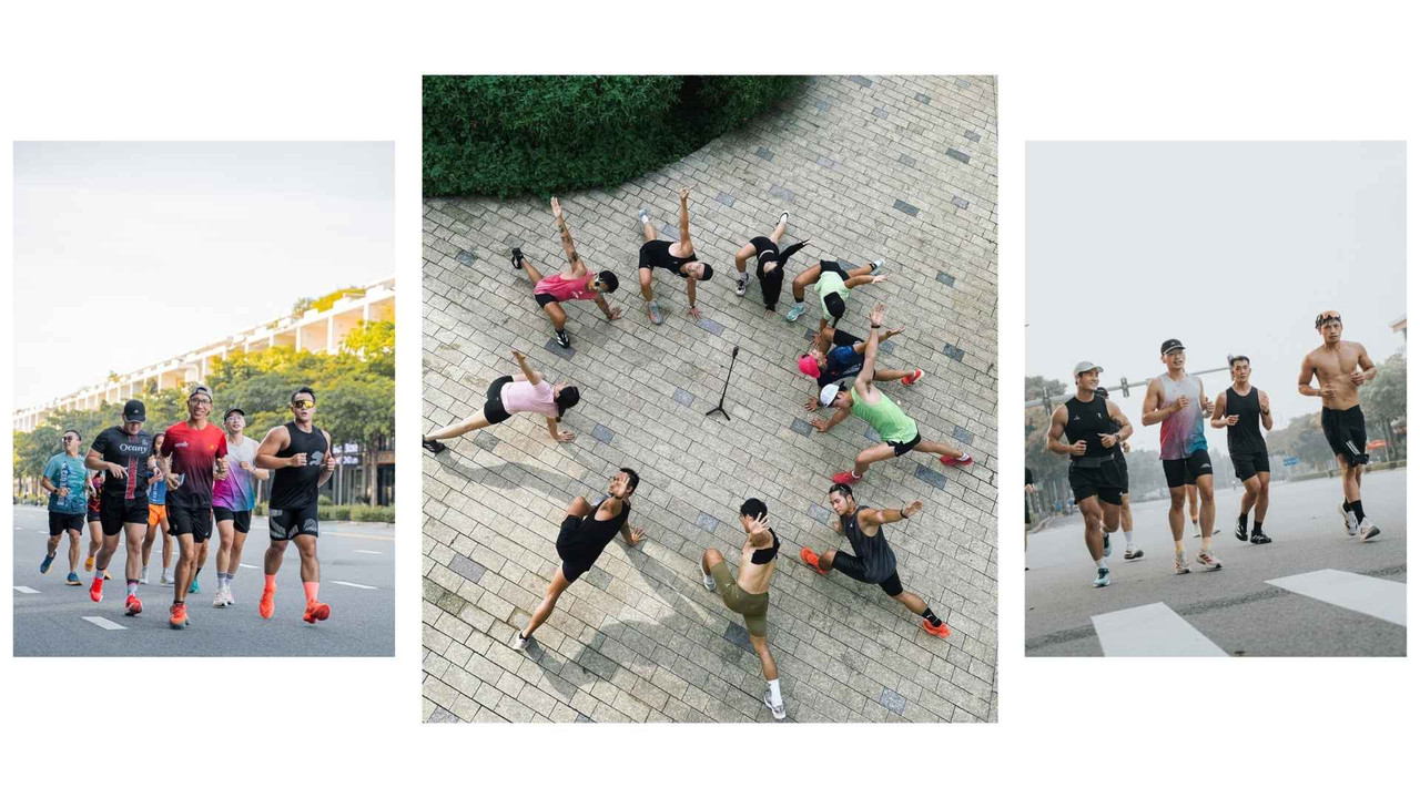 Cộng đồng chạy bộ Active Fox tập luyện và khởi động ngoài trời tại TP.HCM