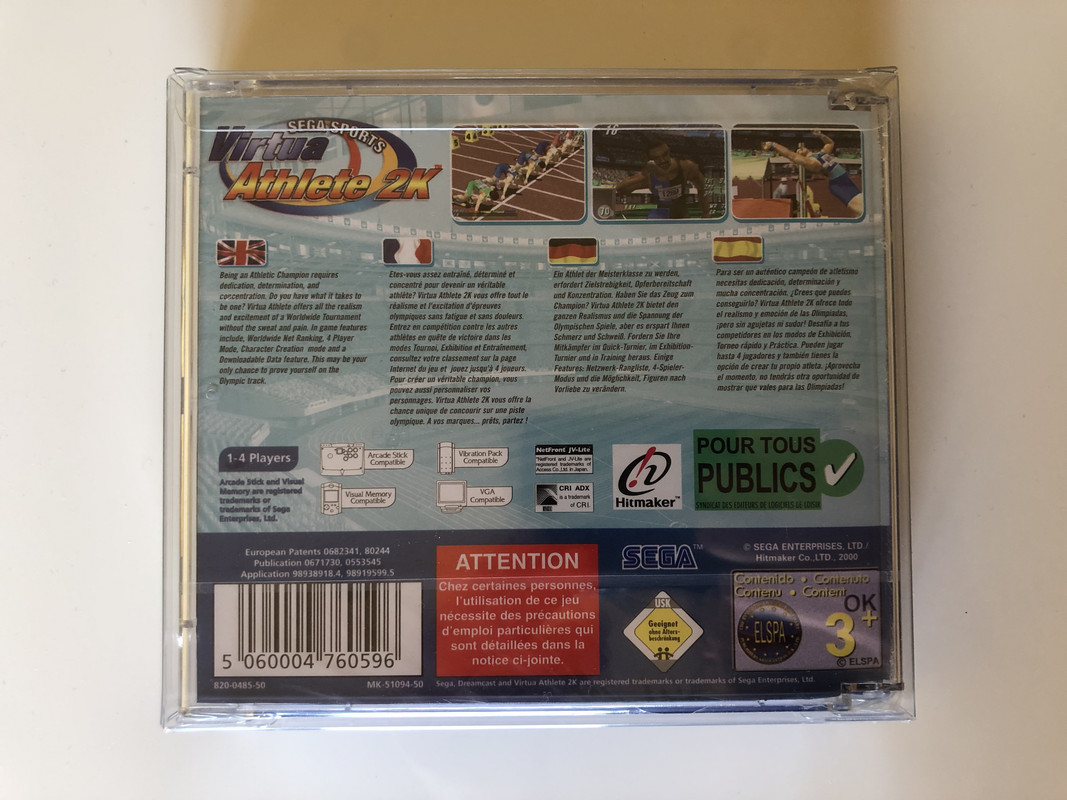 Virtua Athlete 2K-trasera