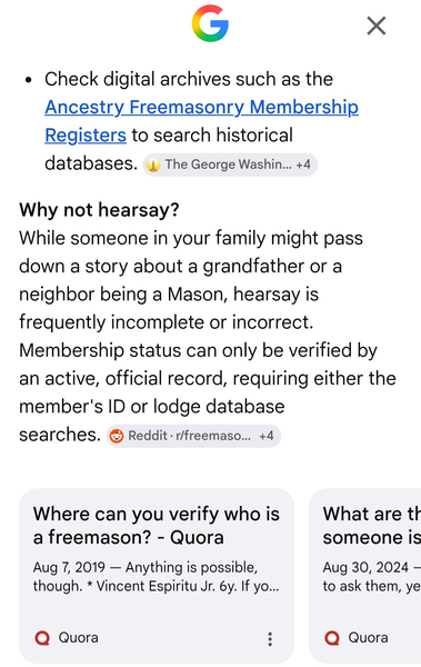 record of Lodge instead of hearsay