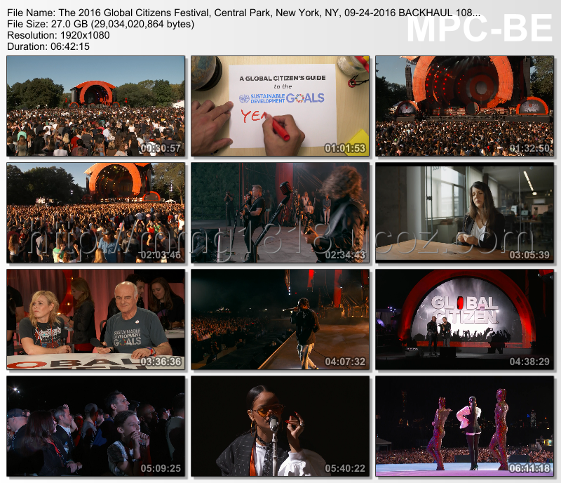 The 2016 Global Citizens Festival, Central Park,