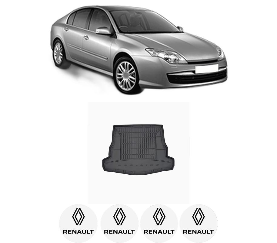 Tavita Portbagaj RENAULT LAGUNA III (BT0/1) din 2007-2015, Protectie Portbagaj Auto, 4x Stickere auto cu RENAULT