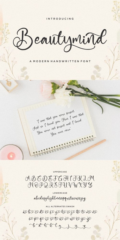 Beautymind - Handwritten Font