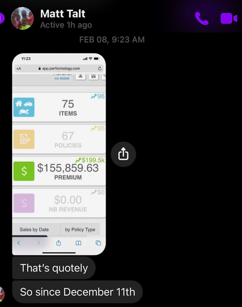 Matt T. — Insurance Agent Results with Quotely