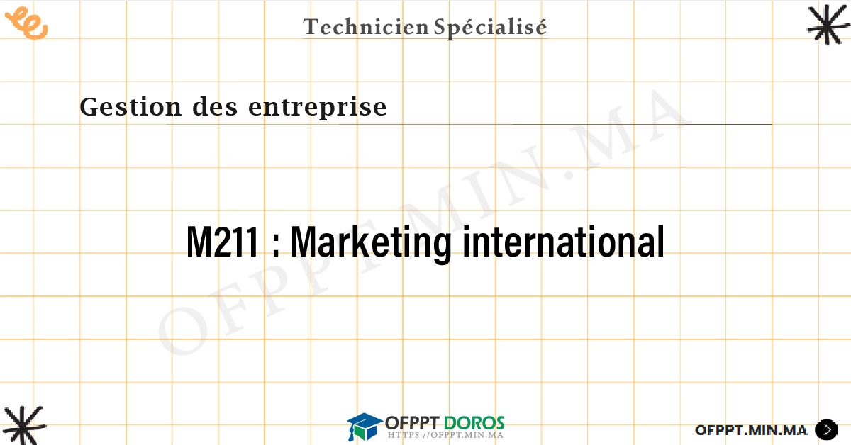 Sommaire détaillé du cours Marketing international M211 OFPPT - Structure du module