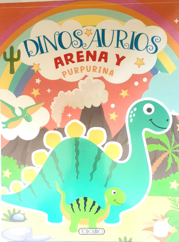 DINOSAURIOS, ARENA Y PURPURINA