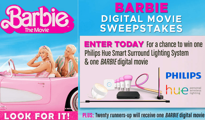 Win a Smart Lighting Prize Pack + Barbie Movie in Digital Sweepstakes