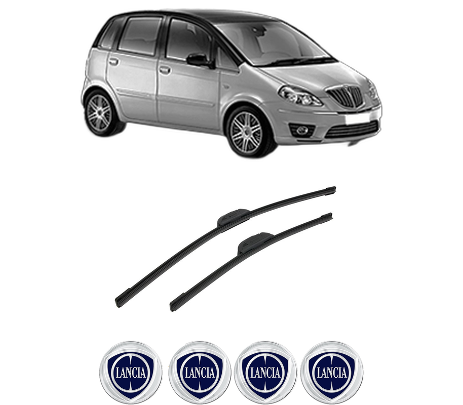 Set stergatoare auto LANCIA MUSA (350_) din 2004-2012, pentru parbriz auto, 2 bucati, Bosch Aerotwin Retrofit, din cauciuc siliconat rezistent, 4 Stickere Auto LANCIA
