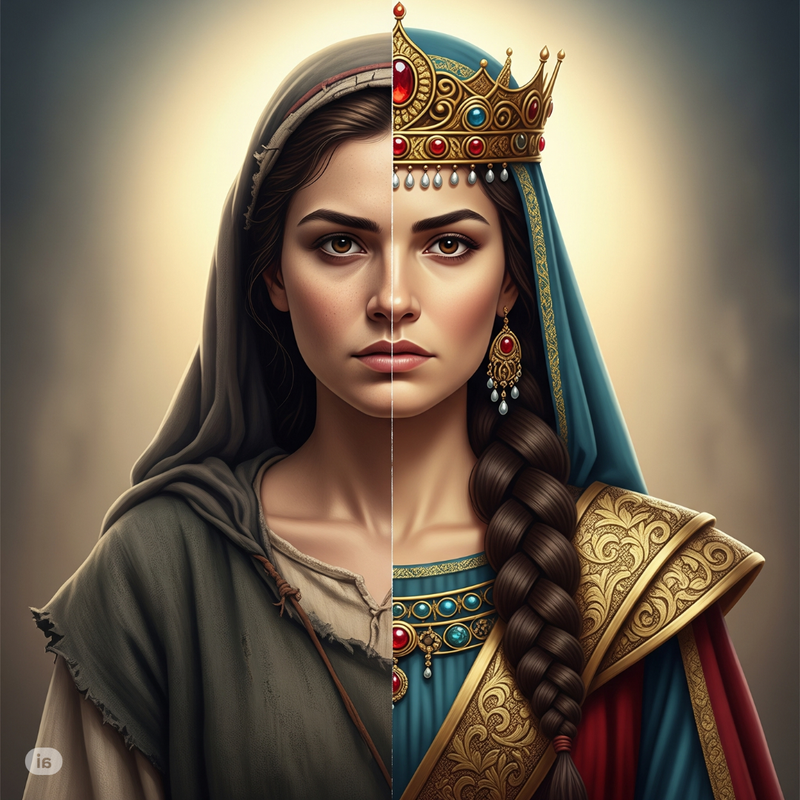 Imagem da transformação da Rainha Ester