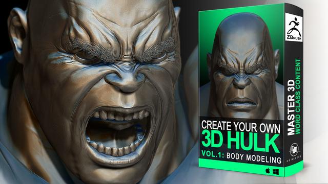 Hulk Vol. 2 Armor Modeling Creation of Muscular 3D characters in Zbrush