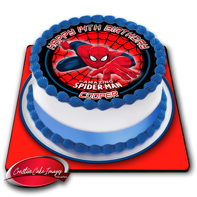Spiderman Edible Icing Image Cake Topper Personalised Birthday