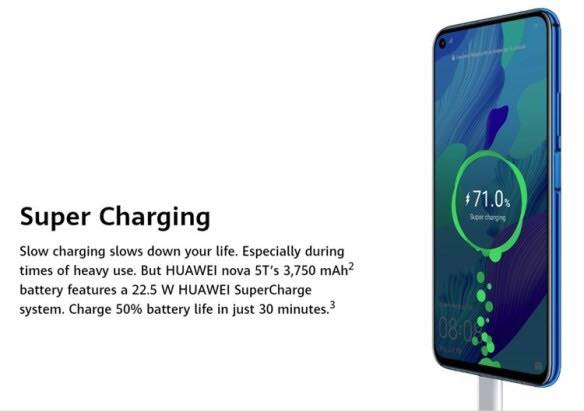 HUAWEI nova 5T Super Charging