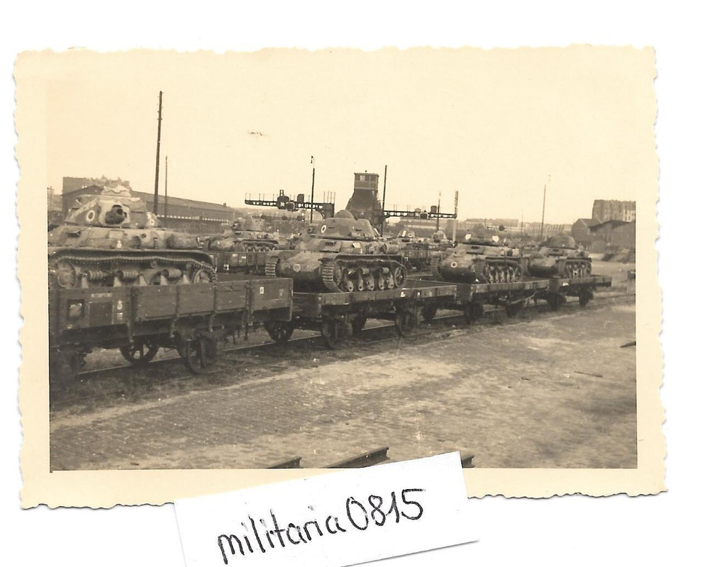 Fotos 1940 Züge Voller Französicher Beutepanzer 
