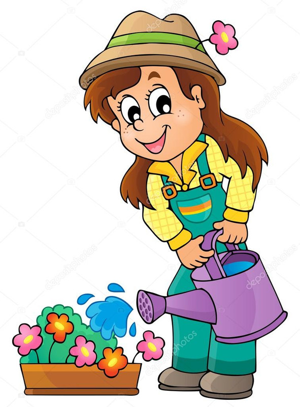Gardener-watering-flowers