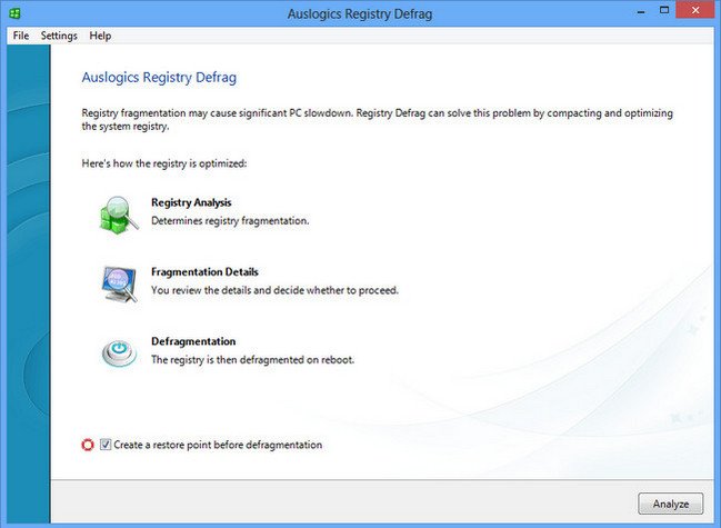 Auslogics Registry Defrag 13.1.0.1