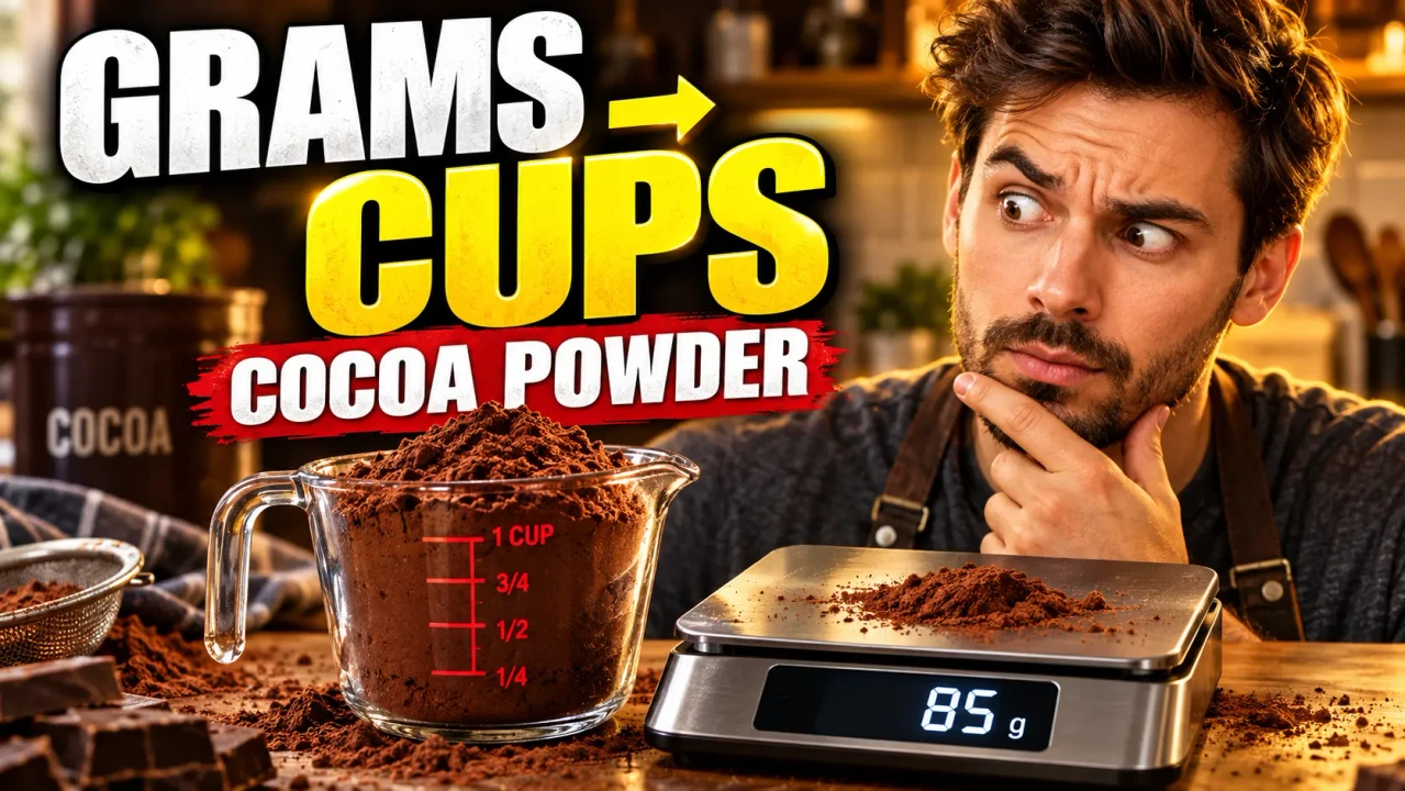 Grams To Cups Cocoa Powder Calculator