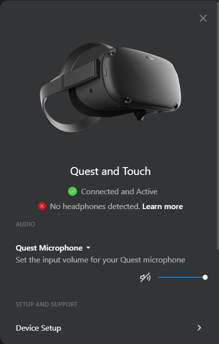 Quest - No headphones detected - Meta Community Forums - 744312