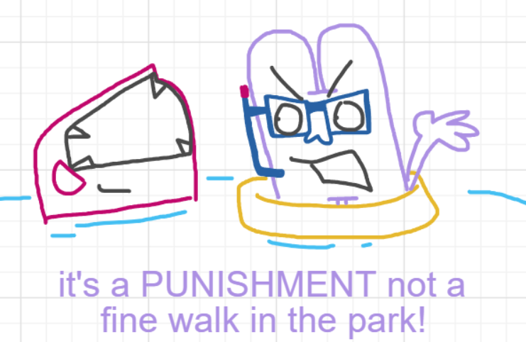A panel from Ready Oar Knot, episode three of the Board Boards object show by Furretwalk/WalkingFurret.