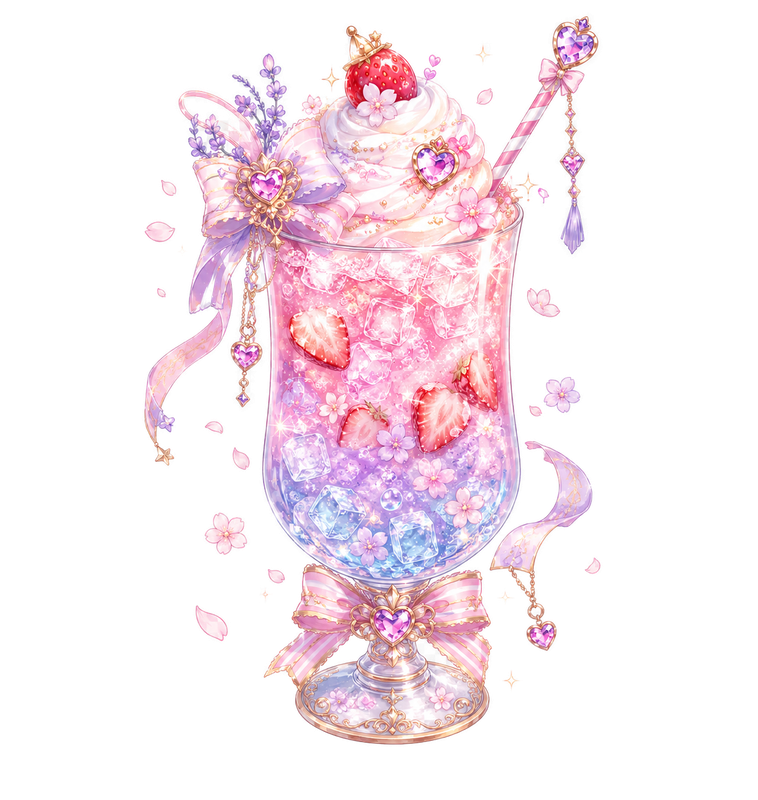 07 Magical pastel dessert drink with sparkles 7