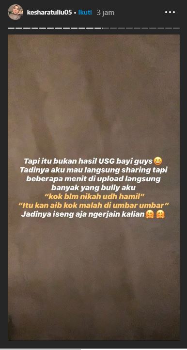 Instagram Story Kesha Ratuliu