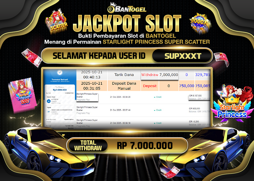 BUKTI JACKPOT LUNAS BANTOGEL