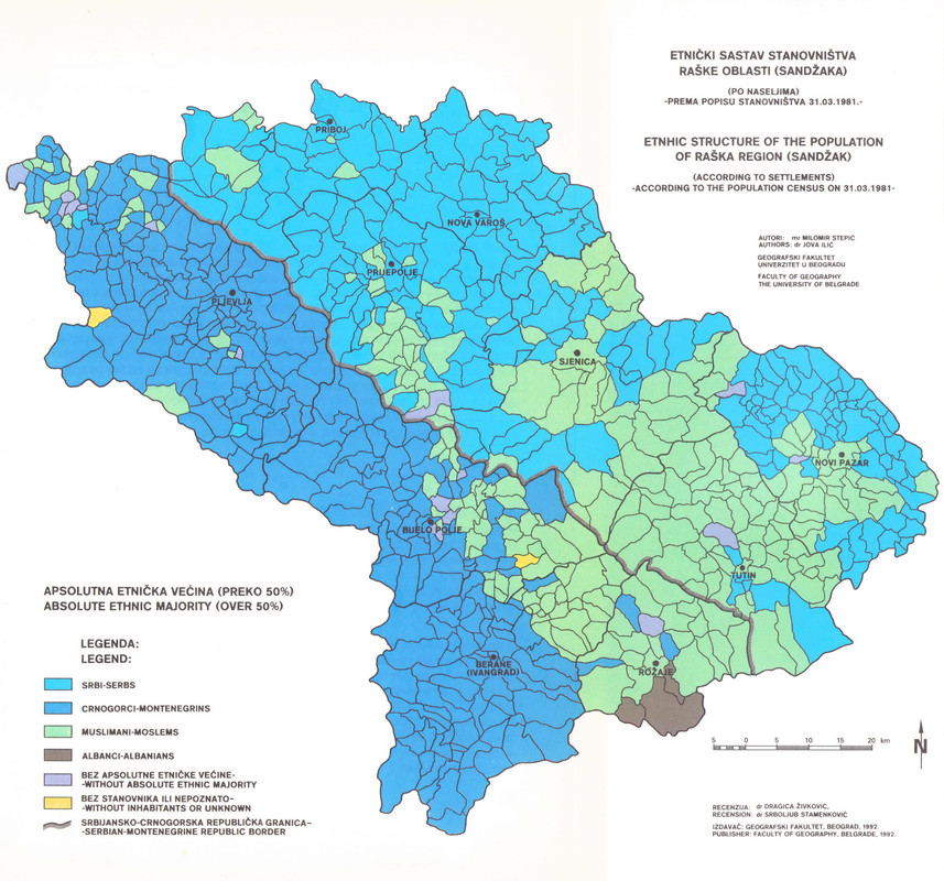 Etnički sastav Raške oblasti-Sandžaka 1981