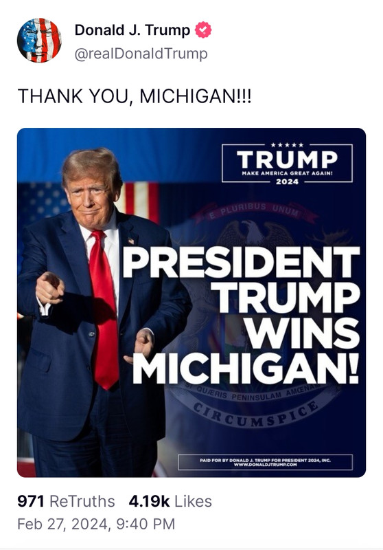 Michigan Republican Primary Election Results The Last Refuge
