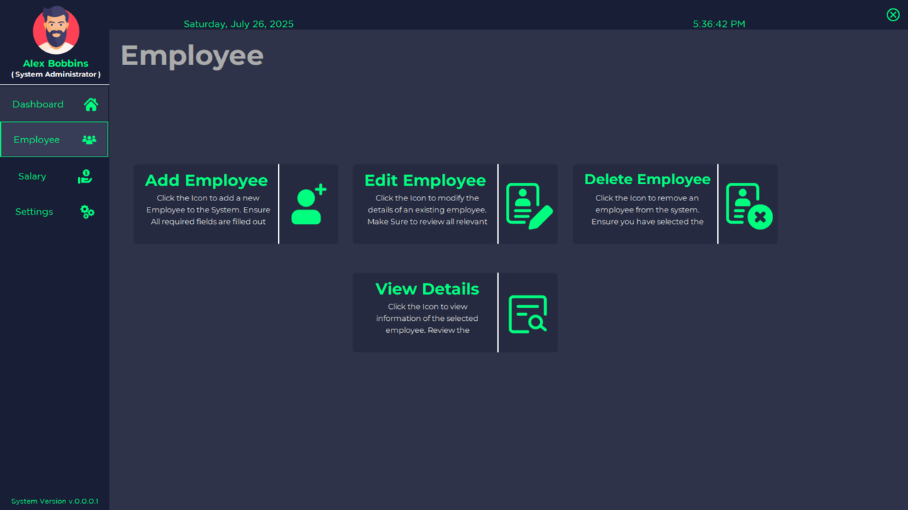 Payroll Management System Screenshot 2