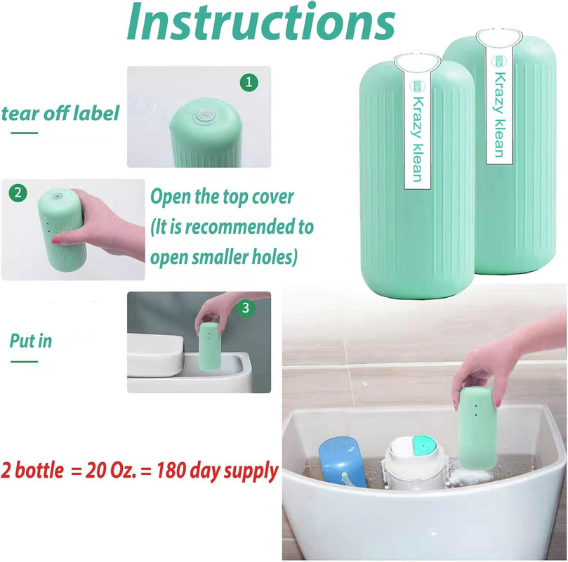 Krazy Klean Pro | Automatic Toilet Bowl Cleaner | 10-Year Warranty | 8 Pros