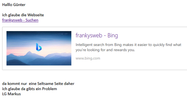Frankys Web auf Bing
