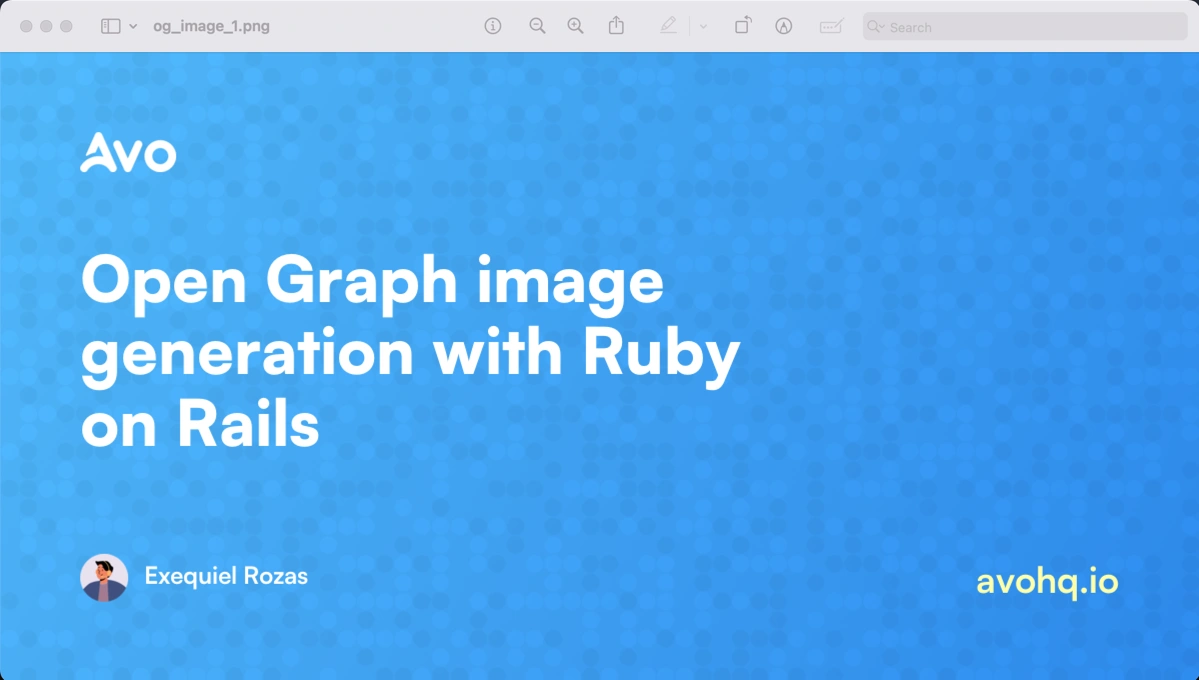 Open graph image with author information
