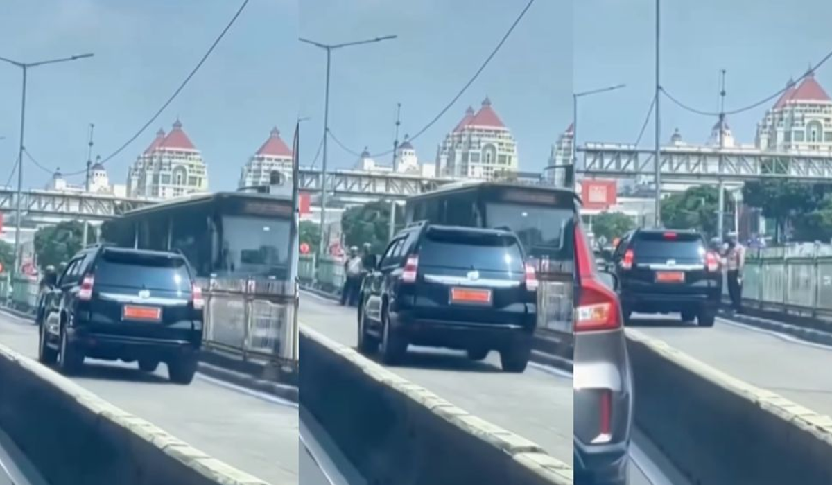 Viral! Polisi Beri Hormat Saat Mobil Dinas Masuk Jalur TransJakarta, Tuai Kecaman