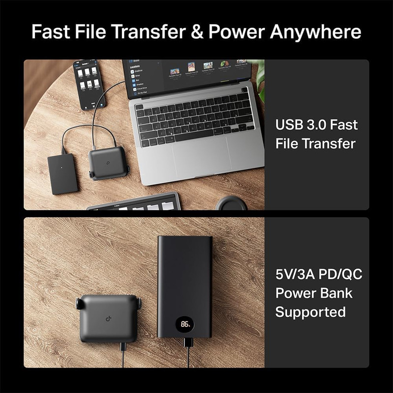 TP-Link BE3600 Router in Travel Bag