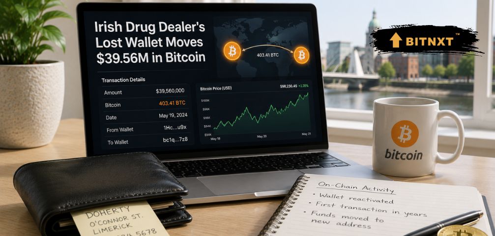 Irish Drug Dealer's Lost Wallet Moves $39.56M in Bitcoin