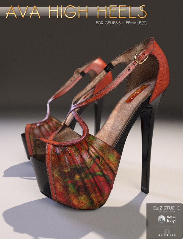 Ava High Heels for Genesis 3 Female(s)