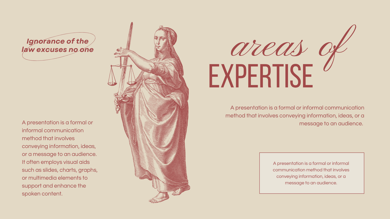 Red and Beige Vintage Law Presentation