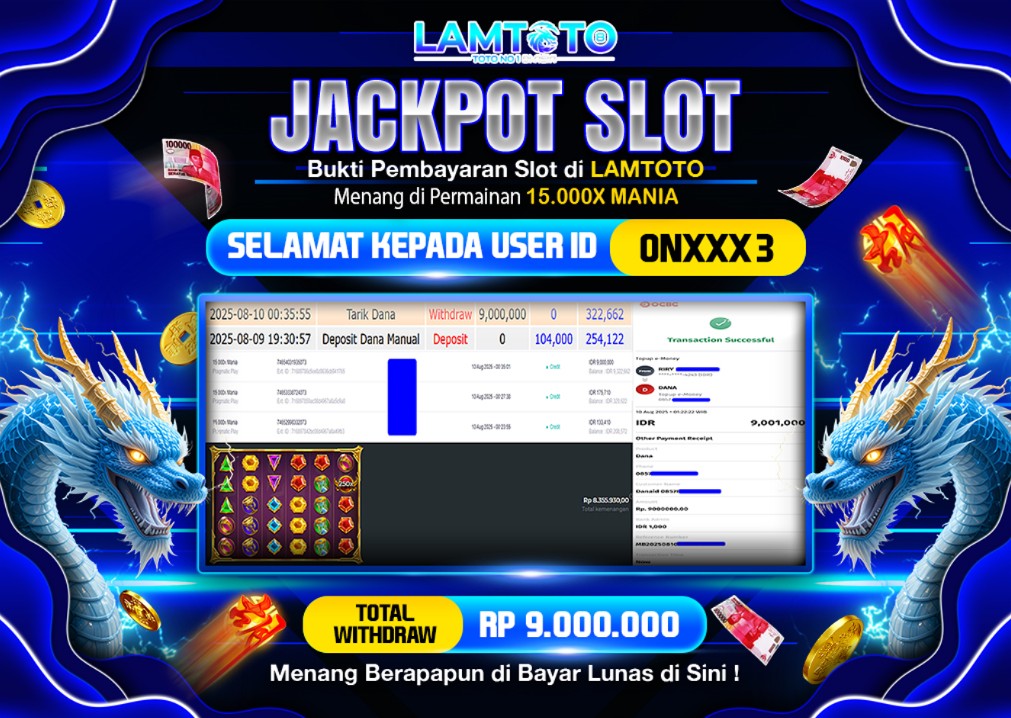 BUKTI JACKPOT LUNAS LAMTOTO