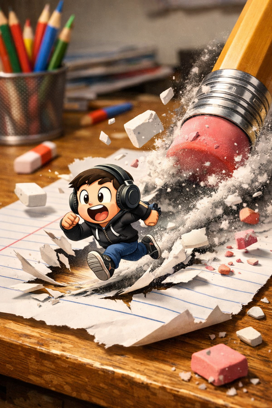 Nhân vật hoạt hình nhỏ trên giấy