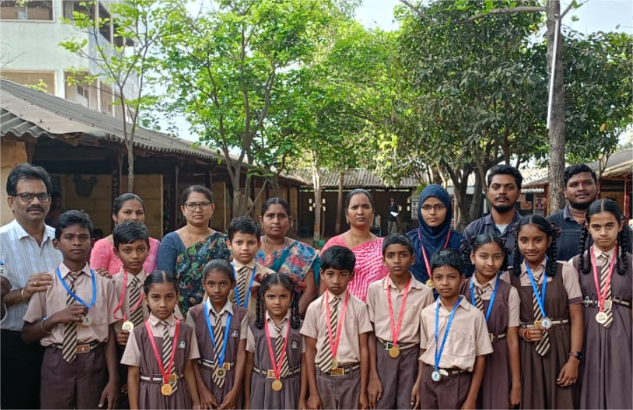 Students receiving awards