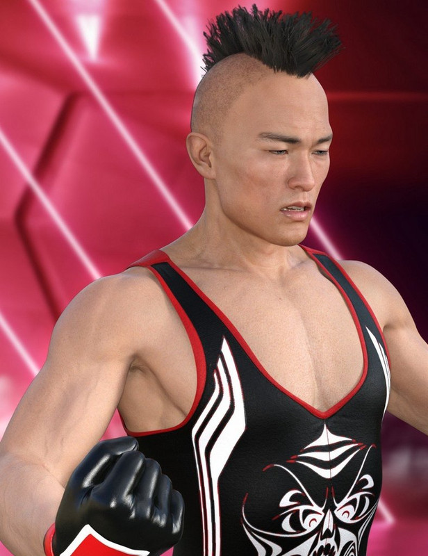 Misfitz Hair for Genesis 8 Males - Kwan 8 Misfitz Hair for Genesis 8 Males - Kwan 8