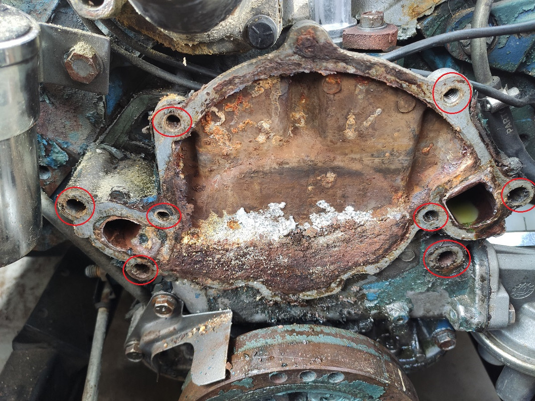 boltpattern waterpump (timing cover)