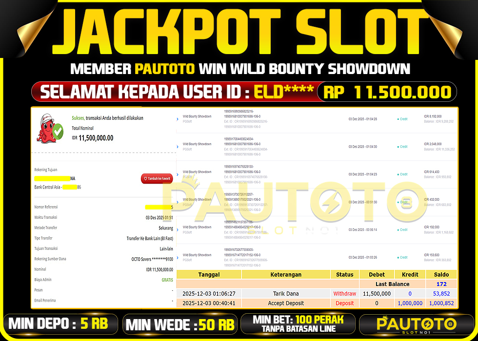 BUKTI JACKPOT LUNAS PAUTOTO