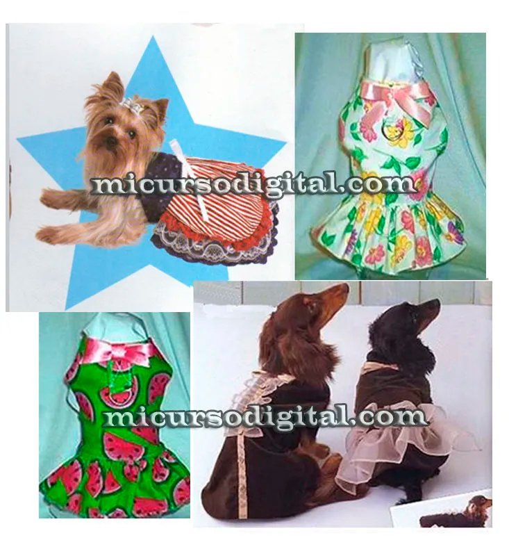 vestido para mascotas moldes patrones paso a paso
