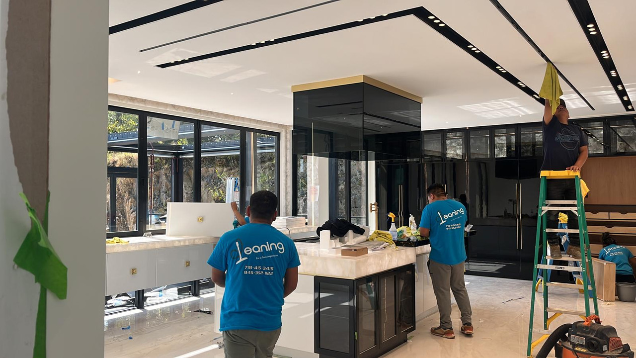 Cleaning Depot team performing post-construction cleaning in Rockland County