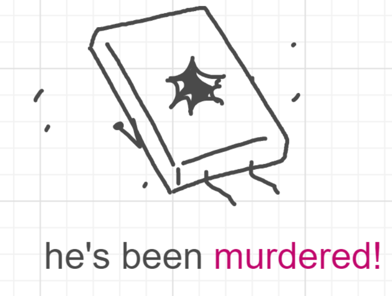 A panel from A Murder On The, episode six of the Board Boards object show by Furretwalk/WalkingFurret.