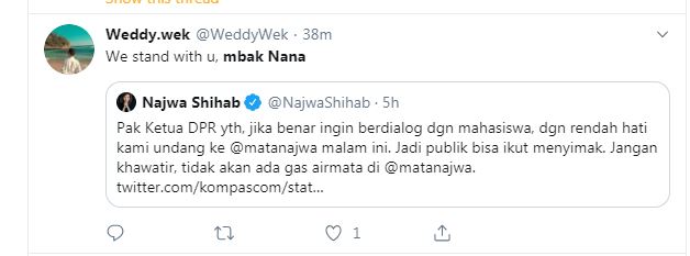 Najwa Shihab banjir dukungan