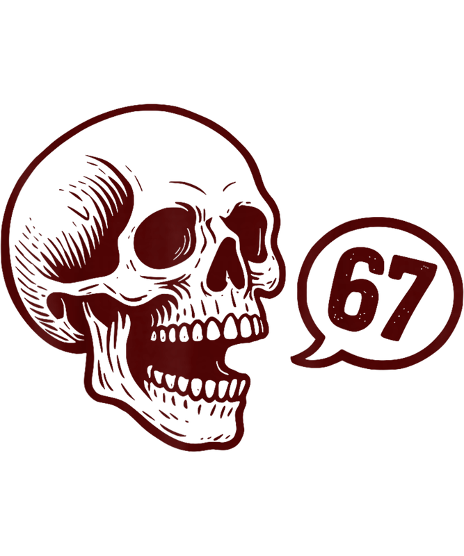 67 Halloween Skeleton Six Seven Meme Brainrot Funny Boys T-Shirt