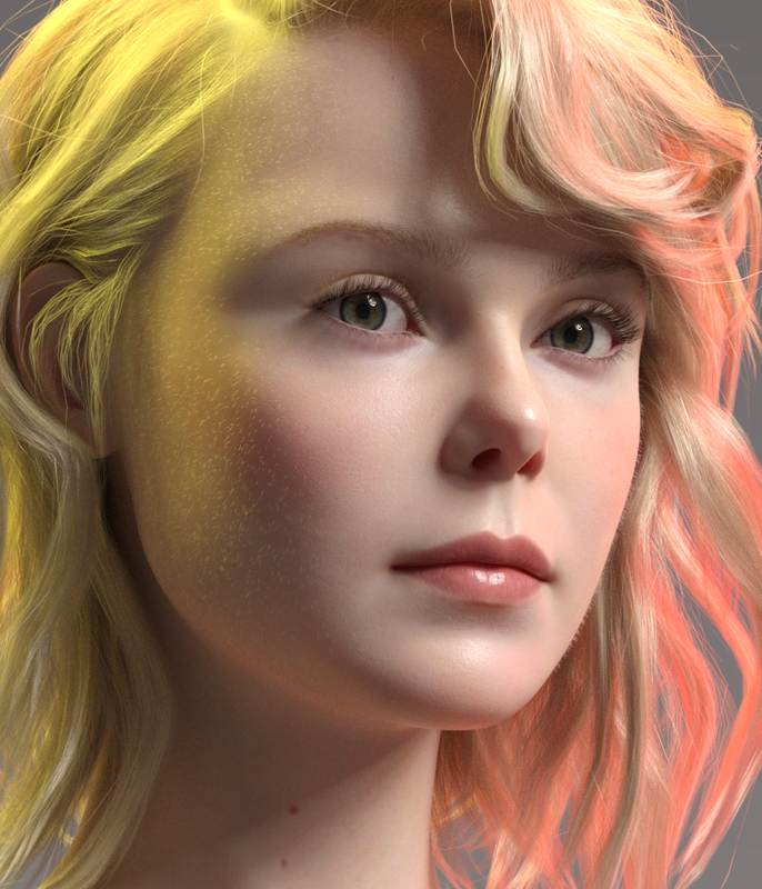 Free Vellus Hair for Genesis 8 Female