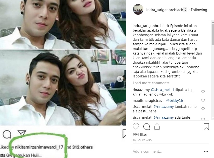Akun instagram lama milik Kris Hatta